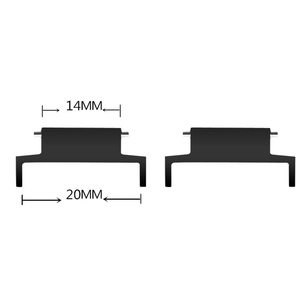1 Pair Huami Amazfit 3 Verge / Verge Lite ABS Connector 14mm to 20mm Spring Bars Connector Watch Band Adapter - Sort#serie_6