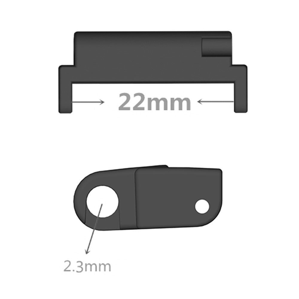 1 Pair Garmin Forerunner 965 / 955 Connector Metal 22mm Watch Strap Adapter - Black#serie_1