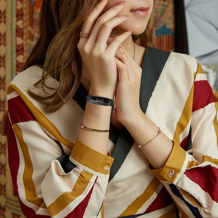 Vildt Flot Metal Rem passer til Fitbit Inspire 3 - Sort#serie_031