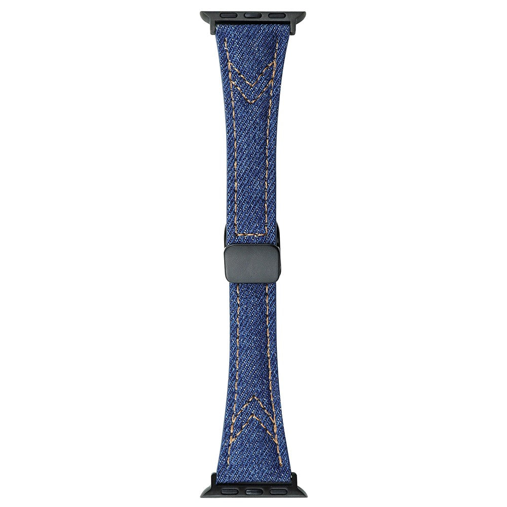 Rigtigt Cool Metal Og Nylon Universal Rem passer til Apple Smartwatch - Blå#serie_1