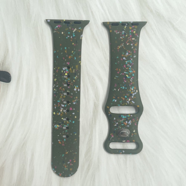 Sejt Silikone Universal Rem passer til Apple Smartwatch - Grøn#serie_3