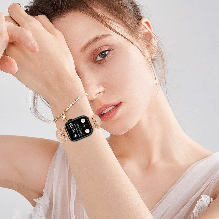 Rose Gold Buckle Wristband Apple Watch Universal 49mm/45mm/44mm/42mm Strap - Apricot#serie_5