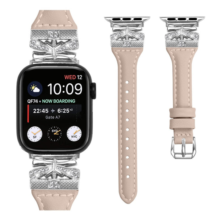 Meget Godt Kunstlæder Universal Rem passer til Apple Smartwatch - Hvid#serie_2