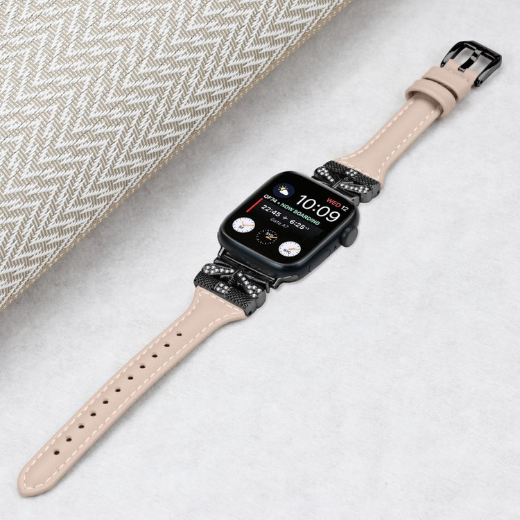 Sejt Kunstlæder Universal Rem passer til Apple Smartwatch - Hvid#serie_3