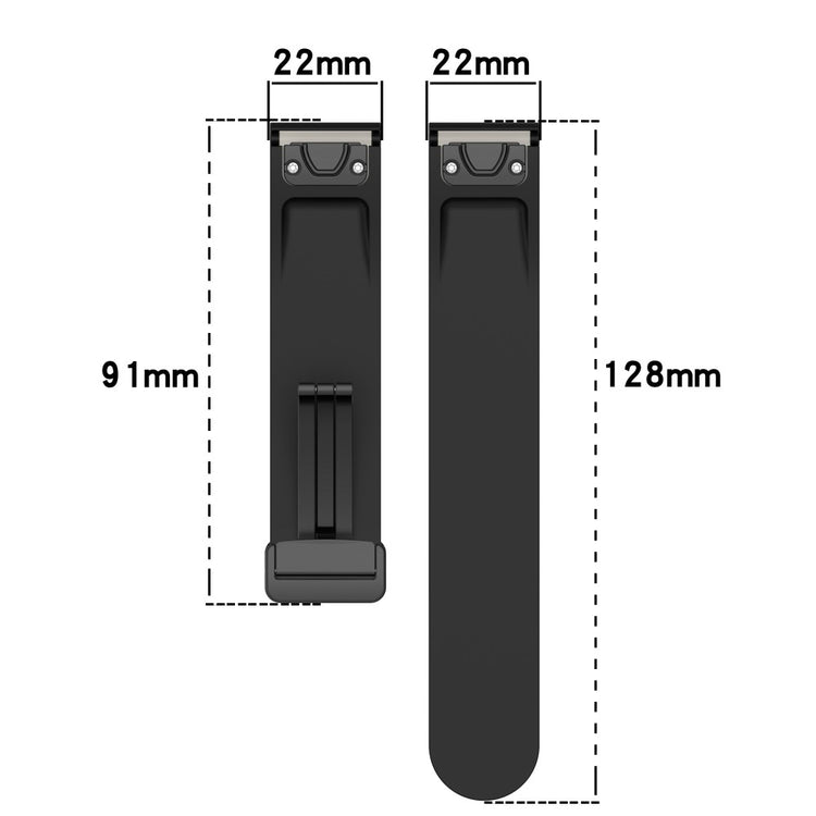 Garmin Fenix 7 / Forerunner 965 / 955 / 945 / 935 Silicone Band Black Buckle 22mm Watch Strap - Dark Yellow#serie_2