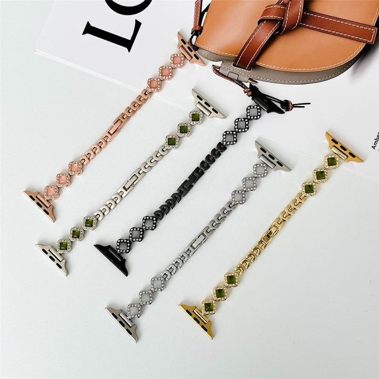 Vildt Fantastisk Rhinsten Universal Rem passer til Apple Smartwatch - Sort#serie_1