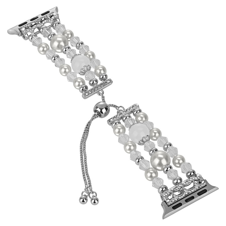 Rigtigt Hårdfør Silikone Universal Rem passer til Apple Smartwatch - Hvid#serie_3