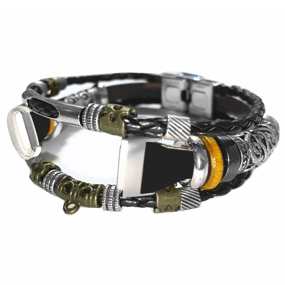 Mega Flot Kunstlæder Rem passer til Fitbit Luxe - Sort#serie_1