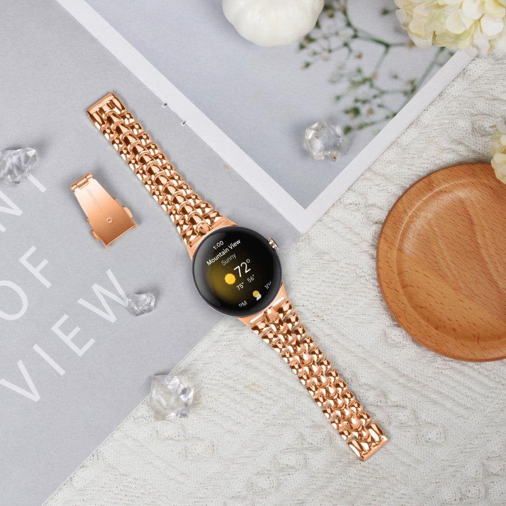 Metal Universal Rem passer til Google Pixel Watch / Google Pixel Watch 2 - Pink#serie_1