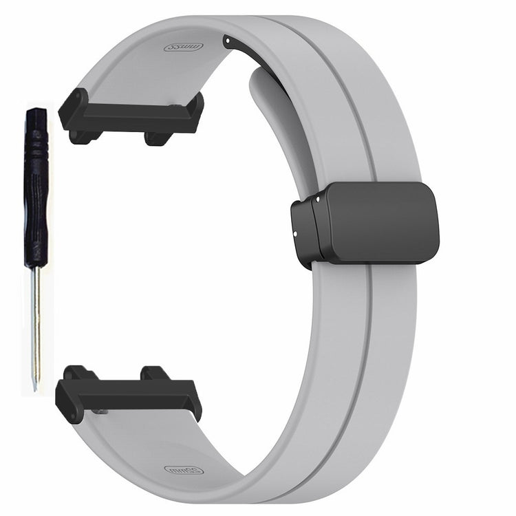 Super Elegant Silikone Rem passer til Amazfit T-Rex 2 - Sølv#serie_7