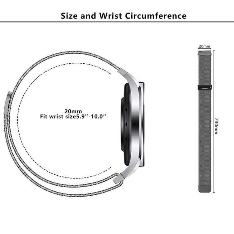 Meget Pænt Metal Universal Rem passer til Smartwatch - Guld#serie_4