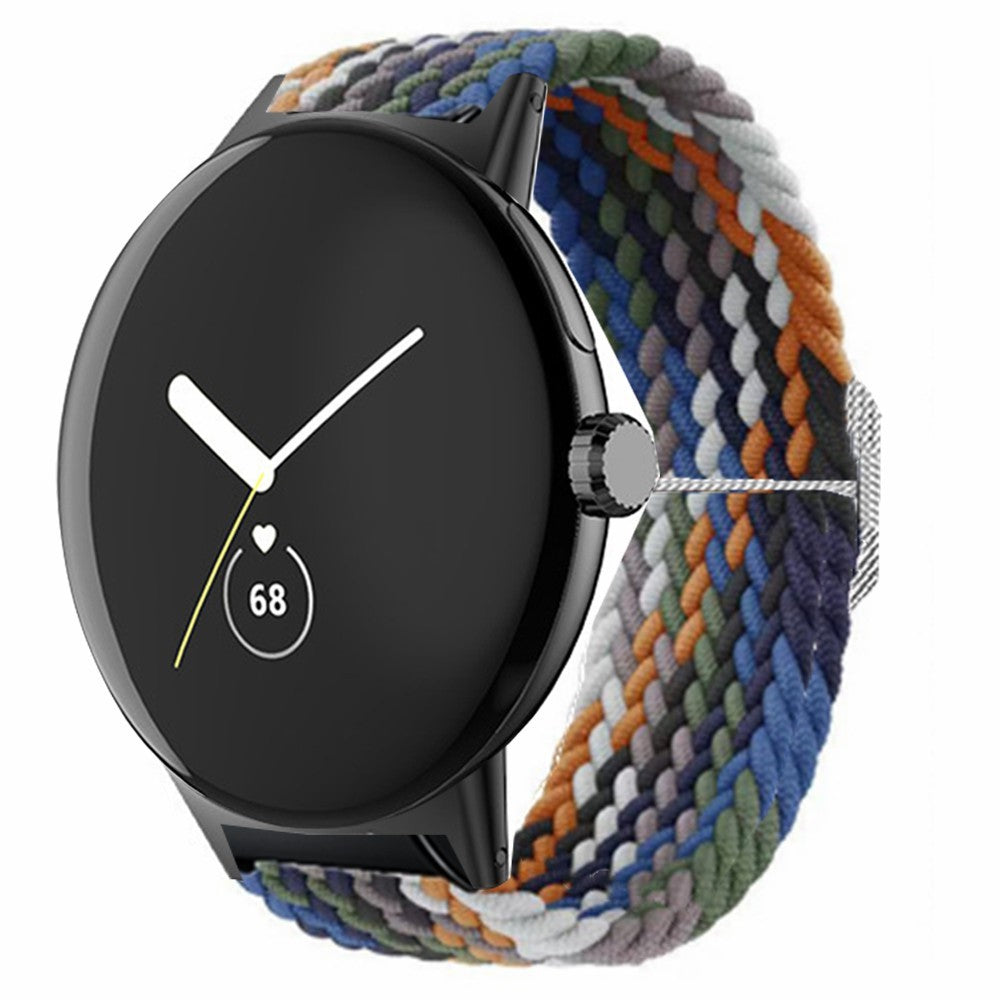 Braided Elastic Watch Band Google Pixel Watch / Watch 2 Replacement Adjustable Wrist Strap - Denim#serie_6