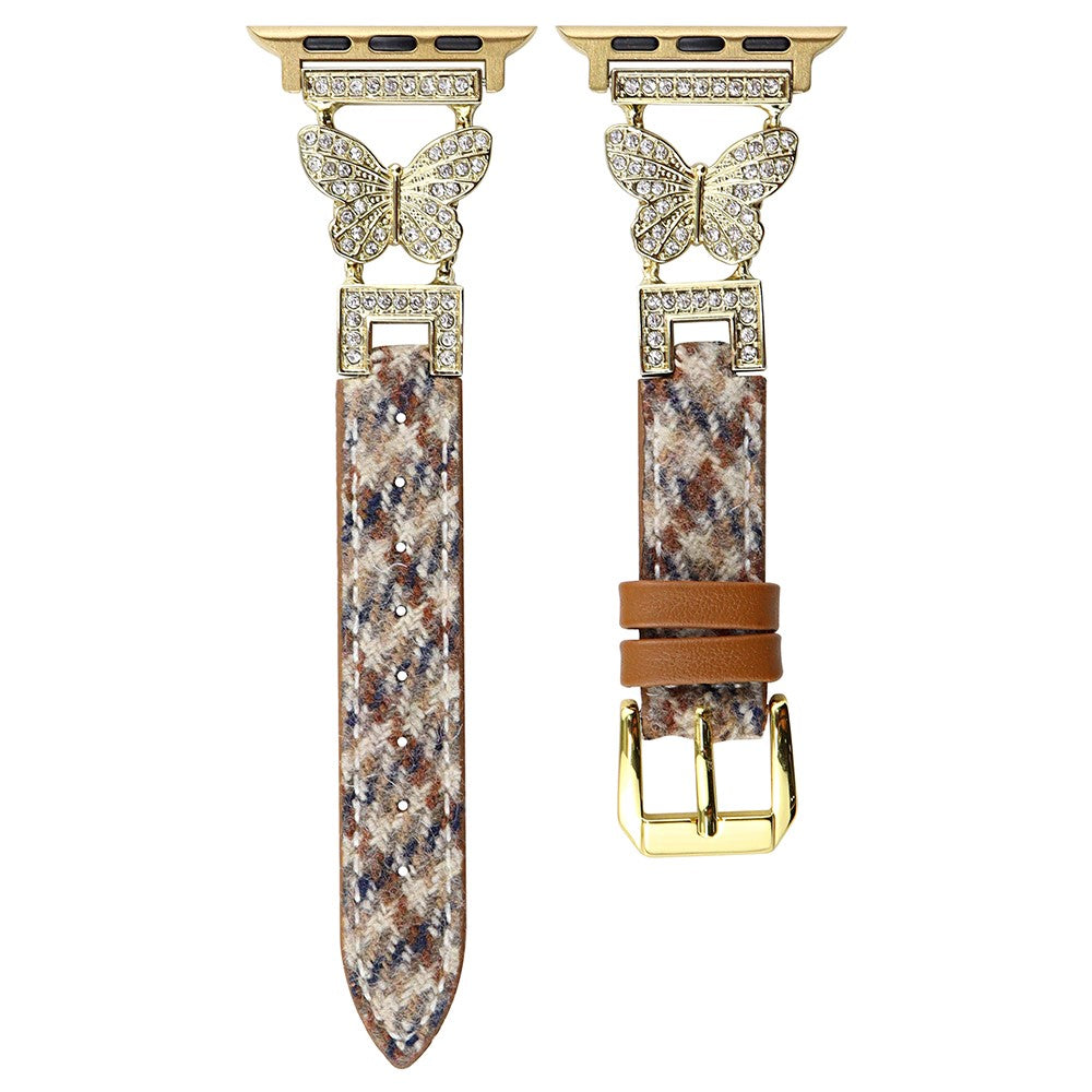 Meget Godt Filt Og Rhinsten Universal Rem passer til Apple Smartwatch - Rød#serie_5