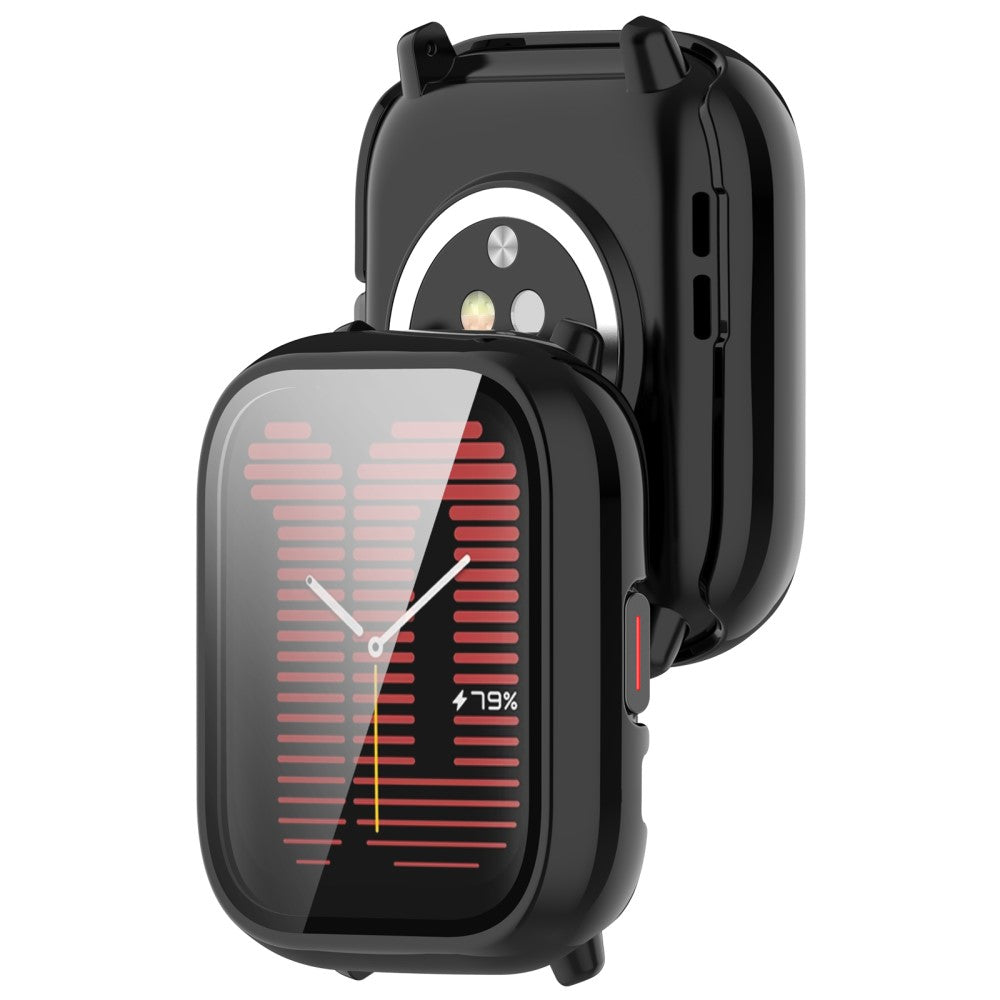 Huami Amazfit Active (A2211) Case with Tempered Glass Film Full Protective Hard Watch Cover - Black#serie_1