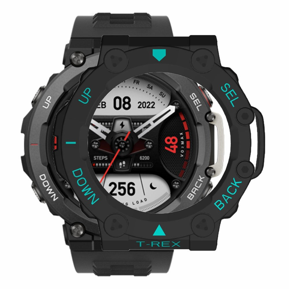 Huami Amazfit T-Rex 2 Watch Case Cover Quick Release Hard Watch Protective Case - Black / Blue#serie_8