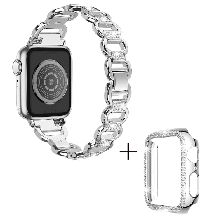 Metal Cover passer til Apple Watch Series 8 (45mm) / Apple Watch Series 7 45mm - Sølv#serie_4