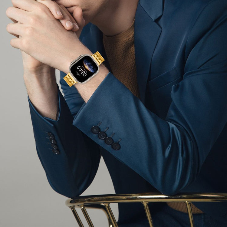 Vildt Fed Metal Universal Rem passer til Apple Smartwatch - Guld#serie_1