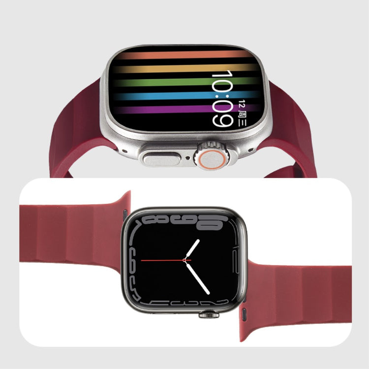Mega Elegant Silikone Universal Rem passer til Apple Smartwatch - Rød#serie_8