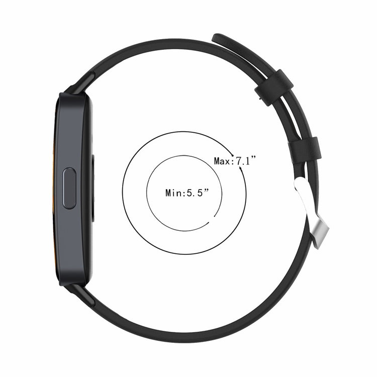 Glimrende Ægte Læder Rem passer til Huawei Band 8 - Rød#serie_2
