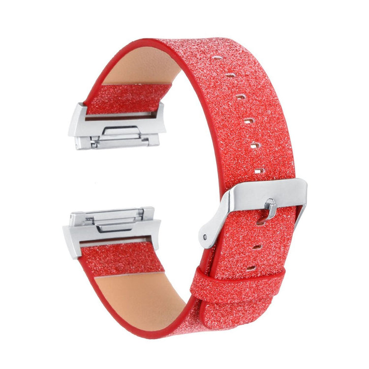 Stilfuld Fitbit Ionic Kunstlæder Rem - Rød#serie_7