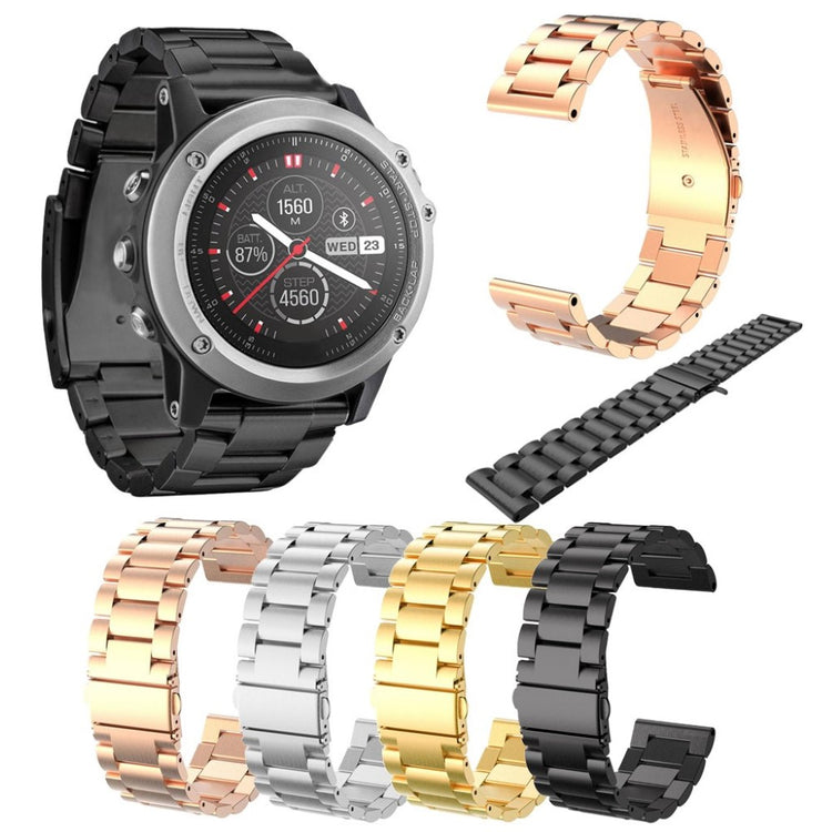 Mega cool Garmin Fenix 3 Metal Rem - Sølv#serie_2