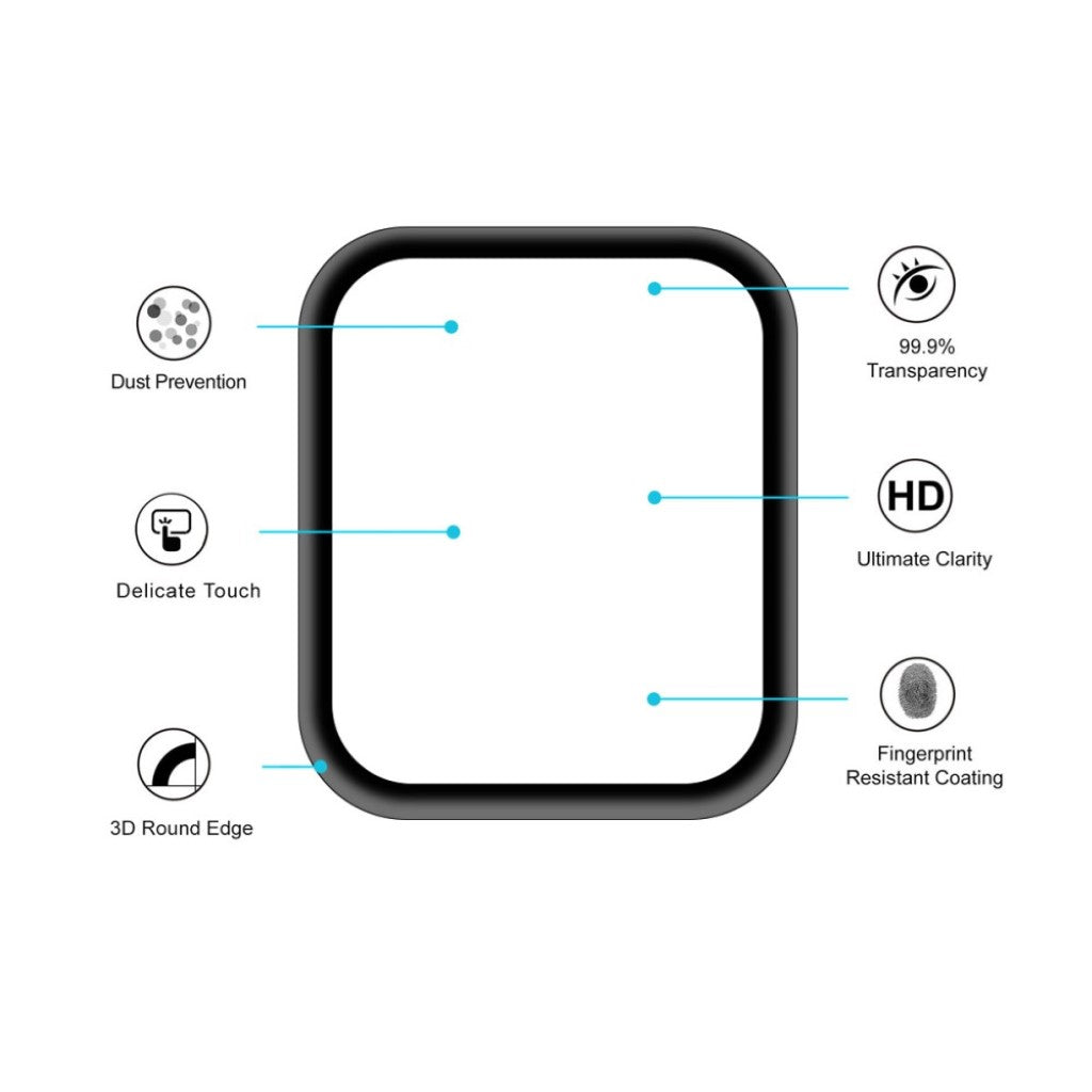 Apple Watch Series 4 44mm / Apple Watch 44mm Hærdet Glas Skærmbeskytter - Gennemsigtig#serie_212