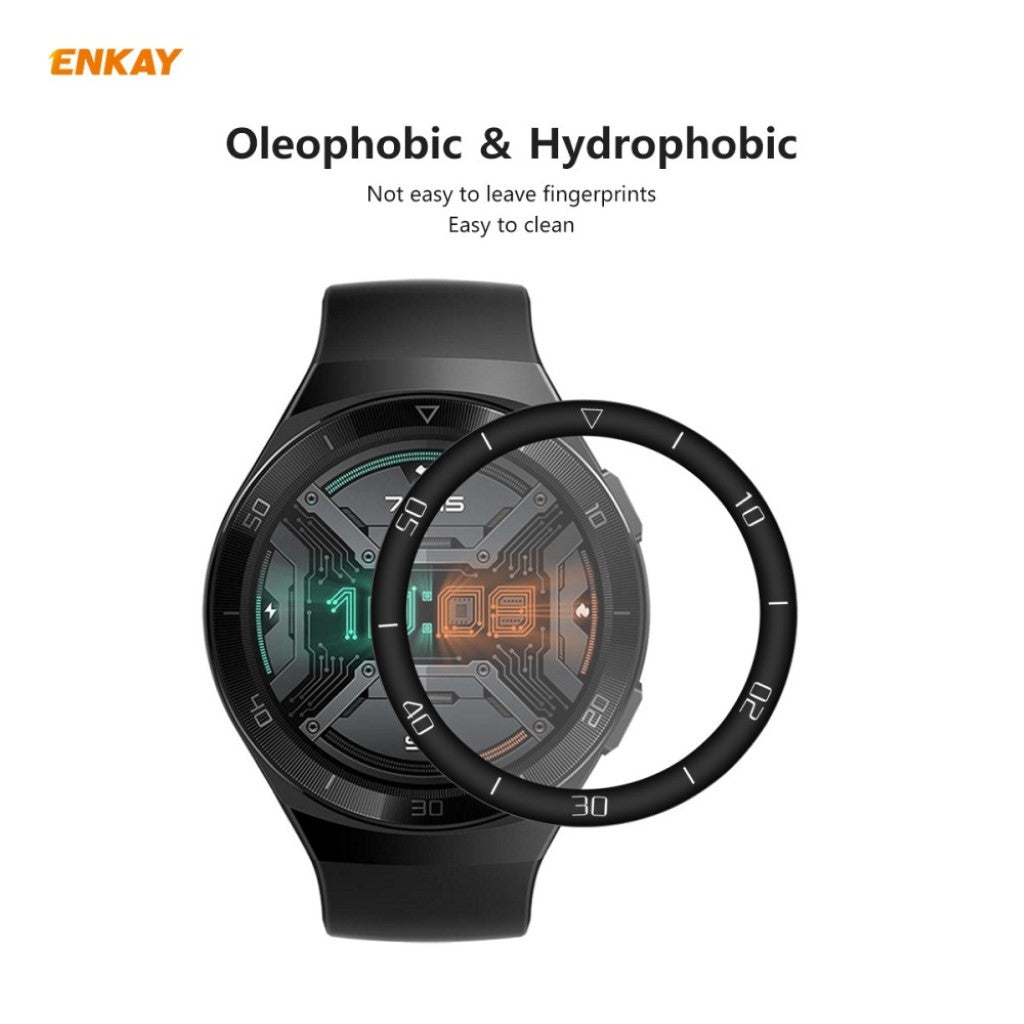 2stk Huawei Watch GT2e 46mm Plastik Skærmbeskytter - Sort#serie_2