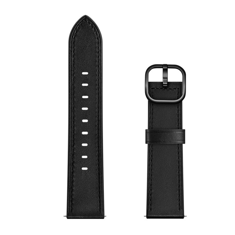 Samsung Galaxy Watch 3 (45mm) / Samsung Galaxy Watch (46mm) Ægte læder Rem - Sort#serie_1