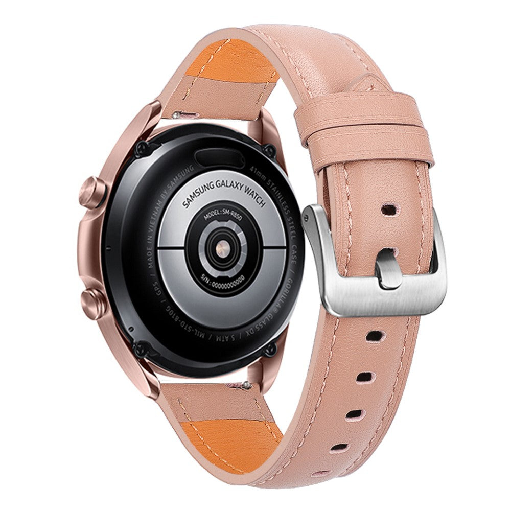 22mm Universal cowhide leather watch strap - Pink#serie_1