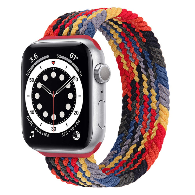Super hårdfør Apple Watch Series 7 45mm Nylon Rem - Størrelse: L - Flerfarvet#serie_2
