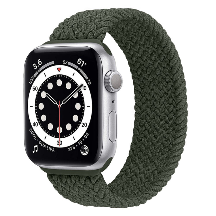 Super hårdfør Apple Watch Series 7 45mm Nylon Rem - Størrelse: L - Grøn#serie_7