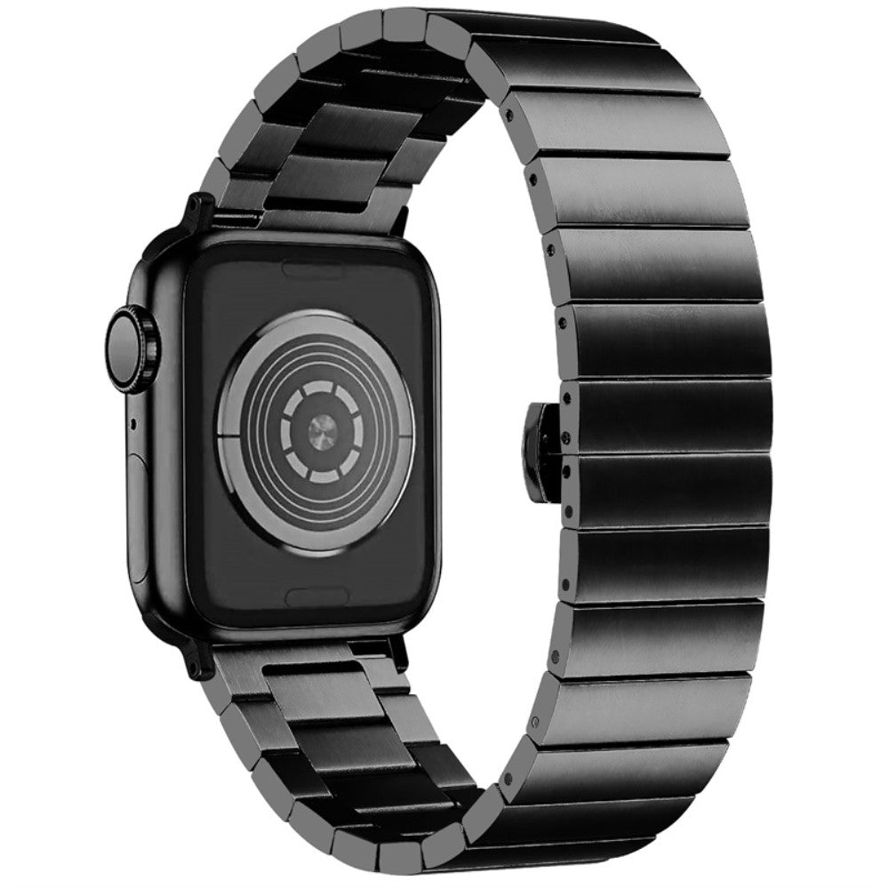 Smuk Apple Watch Series 7 45mm Metal Rem - Sort#serie_1