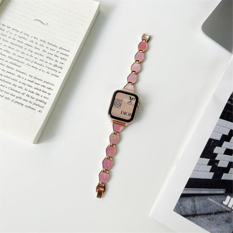 Rigtigt pænt Universal Apple Metal og  Rhinsten Urrem - Pink#serie_2