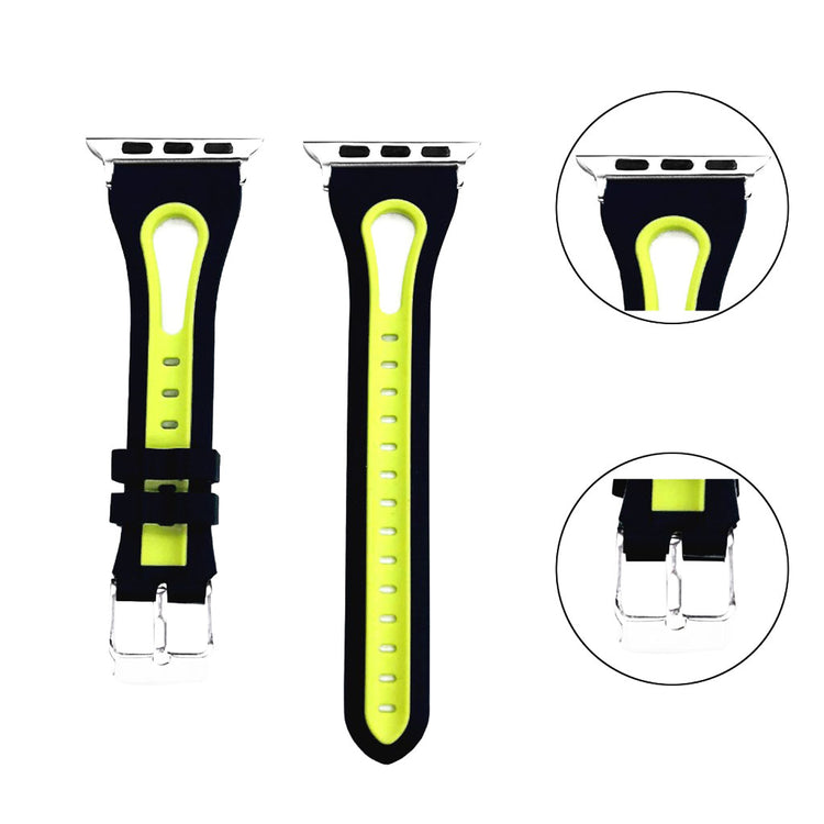 Helt vildt fint Apple Watch Series 4 40mm Silikone Rem - Flerfarvet#serie_1