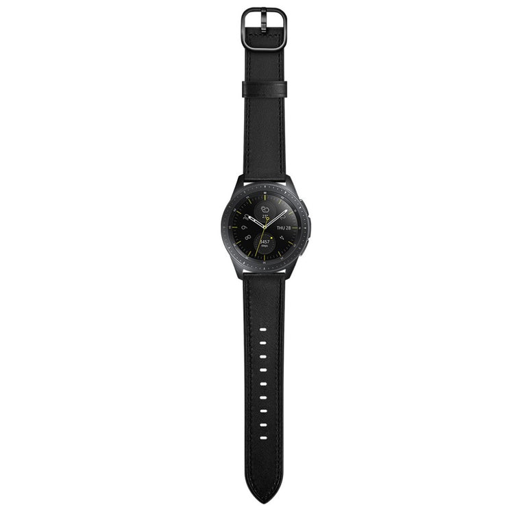 Samsung Galaxy Watch 3 (45mm) / Samsung Galaxy Watch (46mm) Ægte læder Rem - Sort#serie_1