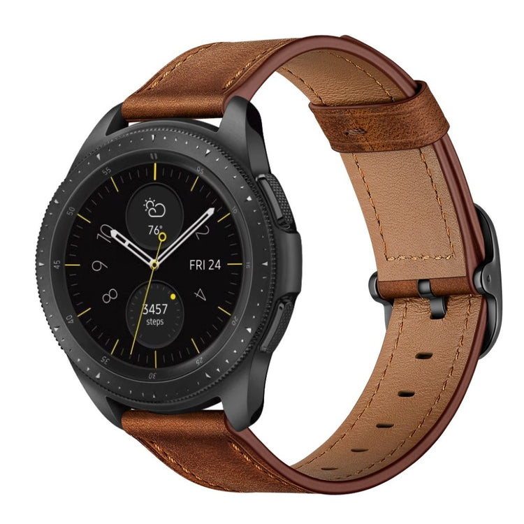 Samsung Galaxy Watch 3 (45mm) / Samsung Galaxy Watch (46mm) Ægte læder Rem - Brun#serie_2