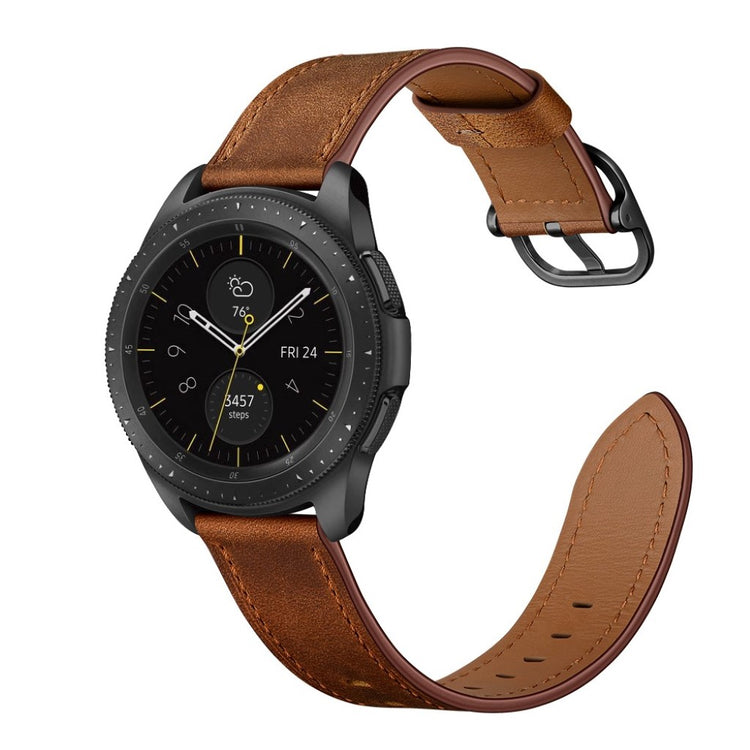 Samsung Galaxy Watch 3 (45mm) / Samsung Galaxy Watch (46mm) Ægte læder Rem - Brun#serie_2