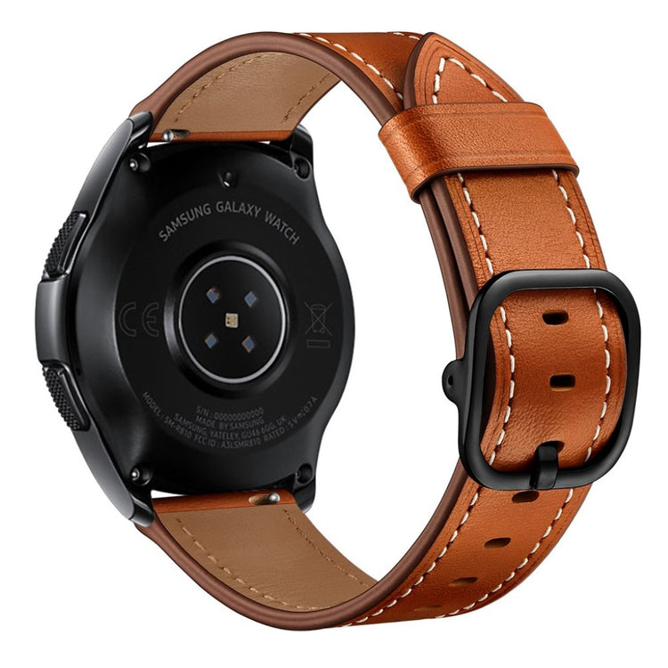 Samsung Galaxy Watch 3 (45mm) / Samsung Galaxy Watch (46mm) Ægte læder Rem - Brun#serie_3