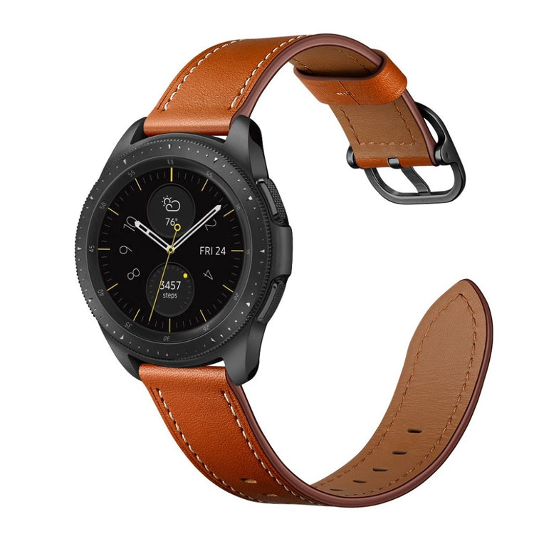Samsung Galaxy Watch 3 (45mm) / Samsung Galaxy Watch (46mm) Ægte læder Rem - Brun#serie_3
