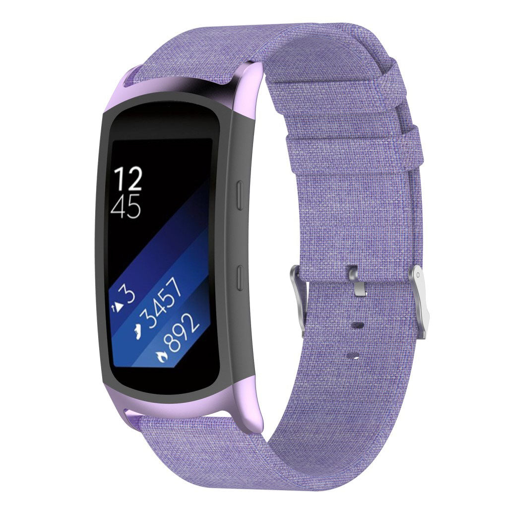 Mega kønt Samsung Gear Fit2 Pro Nylon Rem - Lilla#serie_1