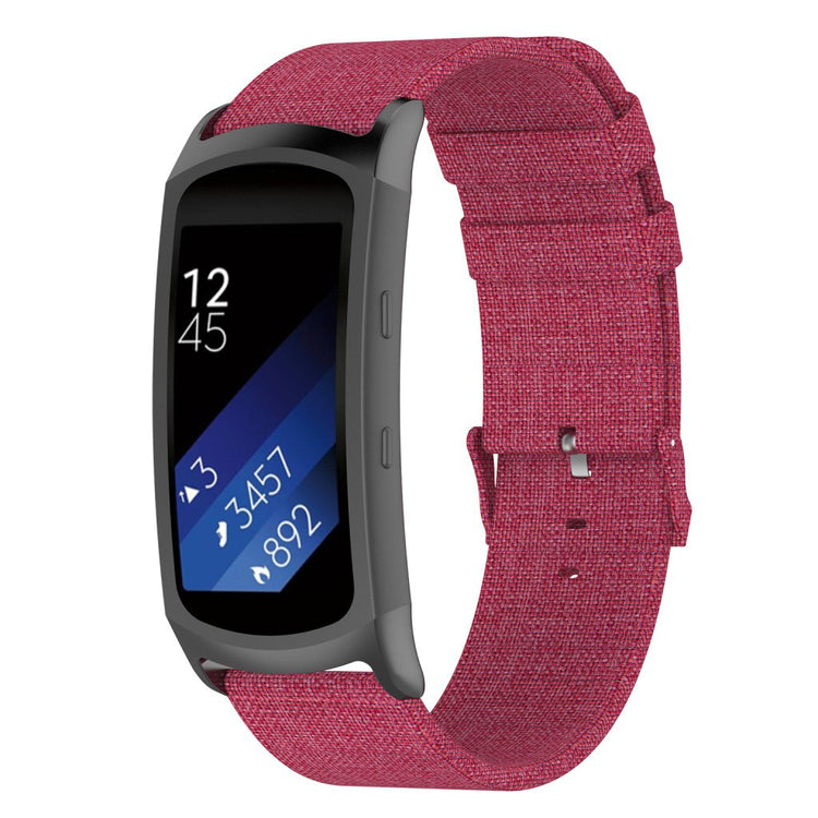 Mega kønt Samsung Gear Fit2 Pro Nylon Rem - Rød#serie_2