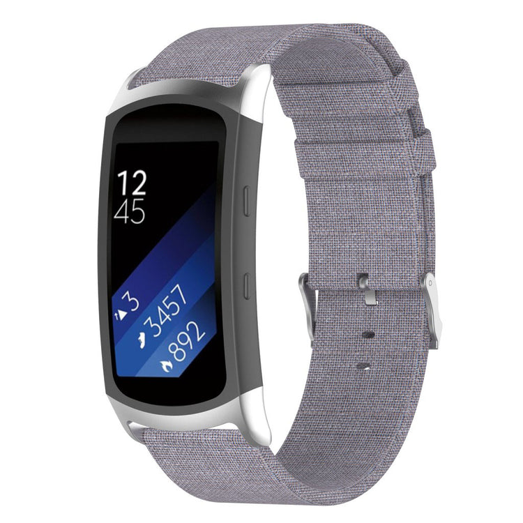 Mega kønt Samsung Gear Fit2 Pro Nylon Rem - Sølv#serie_3