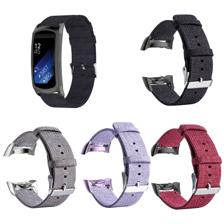 Mega kønt Samsung Gear Fit2 Pro Nylon Rem - Sort#serie_4