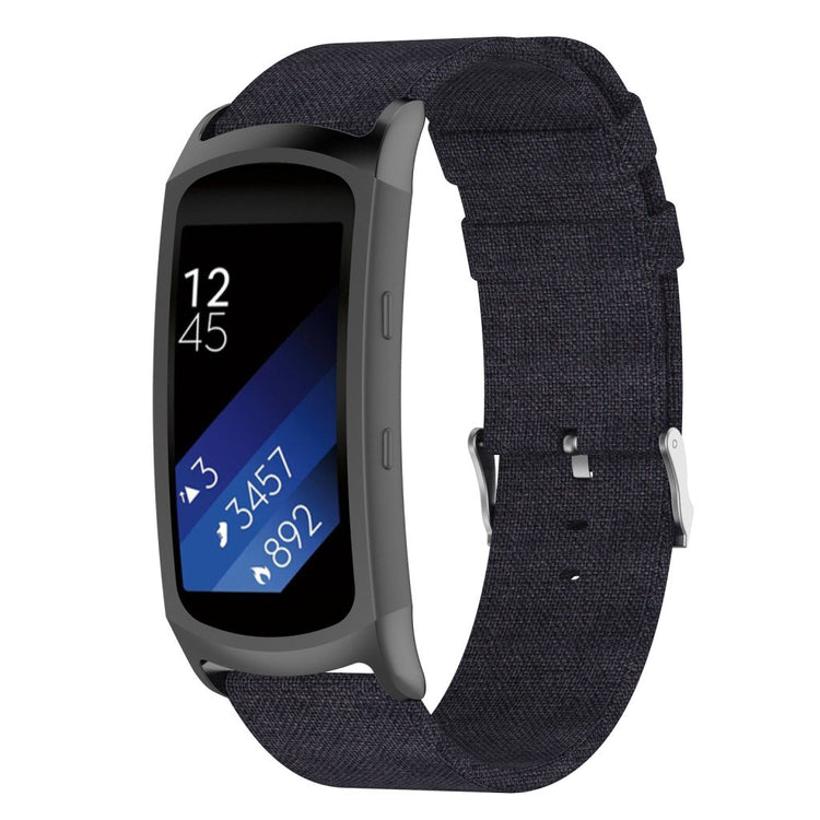 Mega kønt Samsung Gear Fit2 Pro Nylon Rem - Sort#serie_4