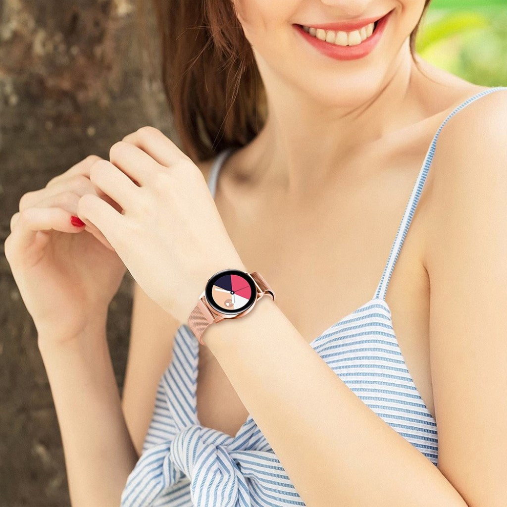 Mega fed Samsung Galaxy Watch Active Metal Rem - Pink#serie_1