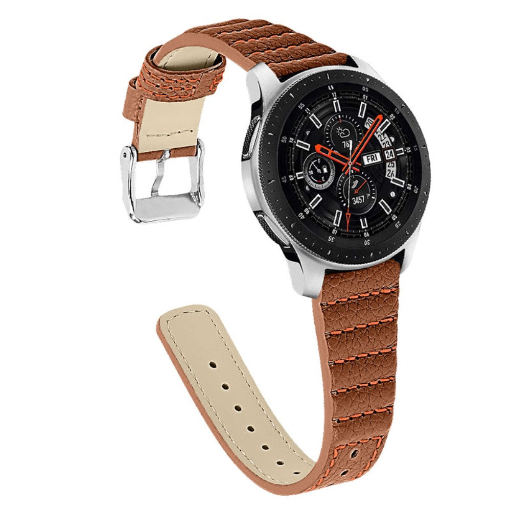 Samsung Galaxy Watch 3 (45mm) / Samsung Galaxy Watch (46mm) Ægte læder Rem - Brun#serie_1
