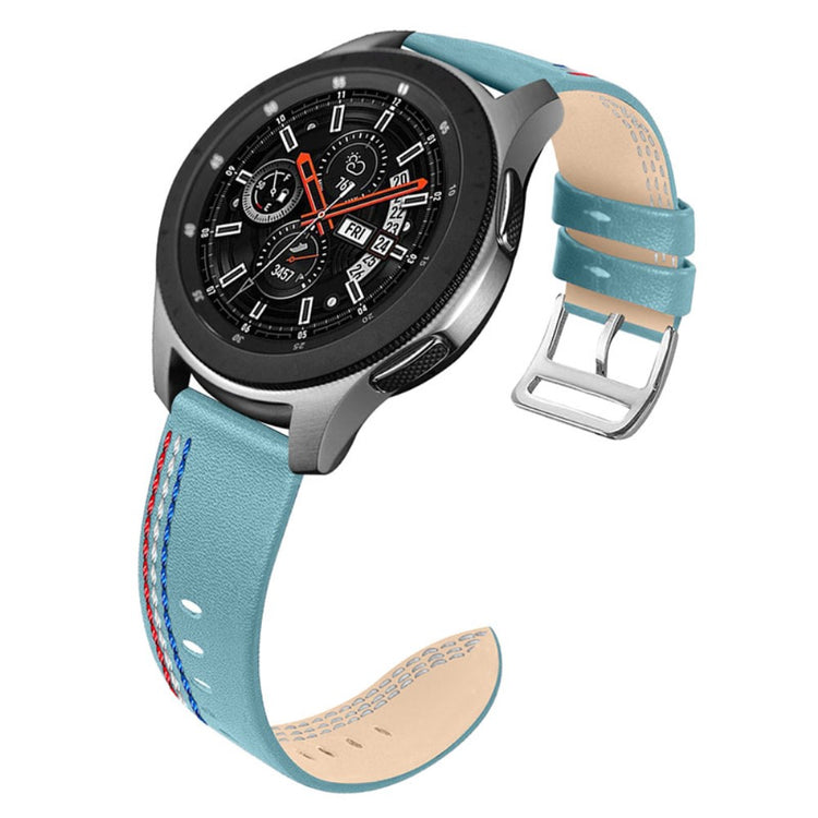 Samsung Galaxy Watch 3 (45mm) / Samsung Galaxy Watch (46mm) Ægte læder Rem - Blå#serie_2