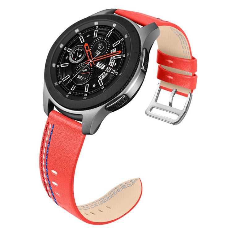 Samsung Galaxy Watch 3 (45mm) / Samsung Galaxy Watch (46mm) Ægte læder Rem - Rød#serie_3