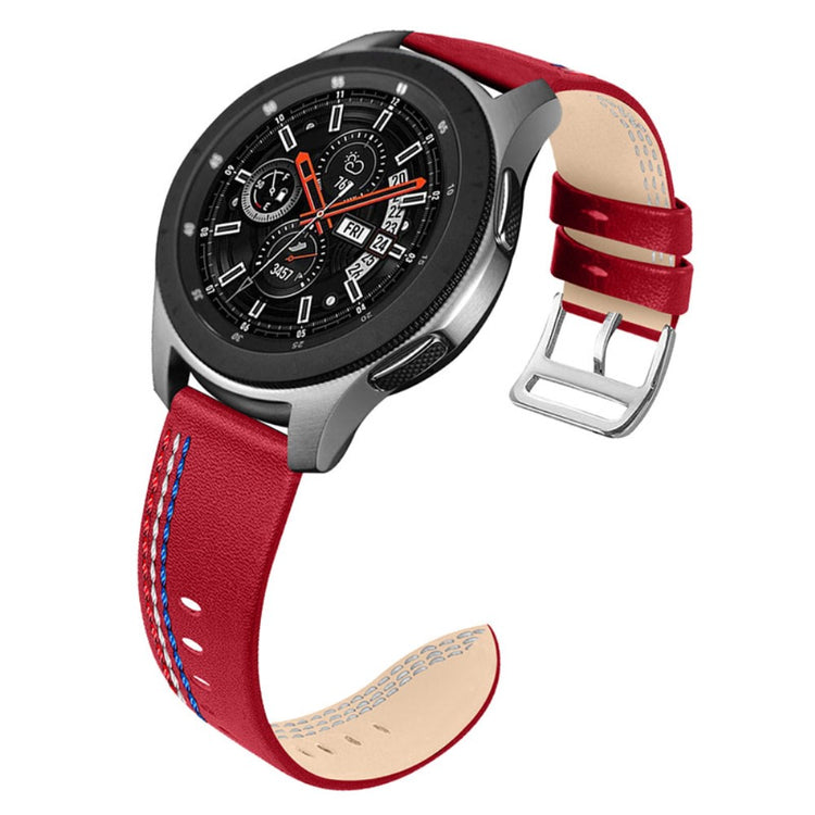 Samsung Galaxy Watch 3 (45mm) / Samsung Galaxy Watch (46mm) Ægte læder Rem - Rød#serie_5