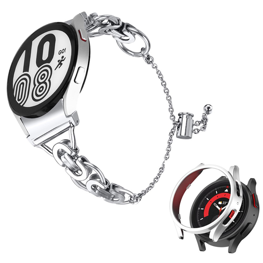 Meget fint Samsung Galaxy Watch 5 Pro Metal Rem - Sølv#serie_3